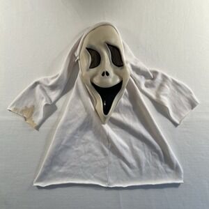 Fun World‎ Div Gen 1 Silly Ghost Halloween Mask White Cotton Shroud 1992-1995